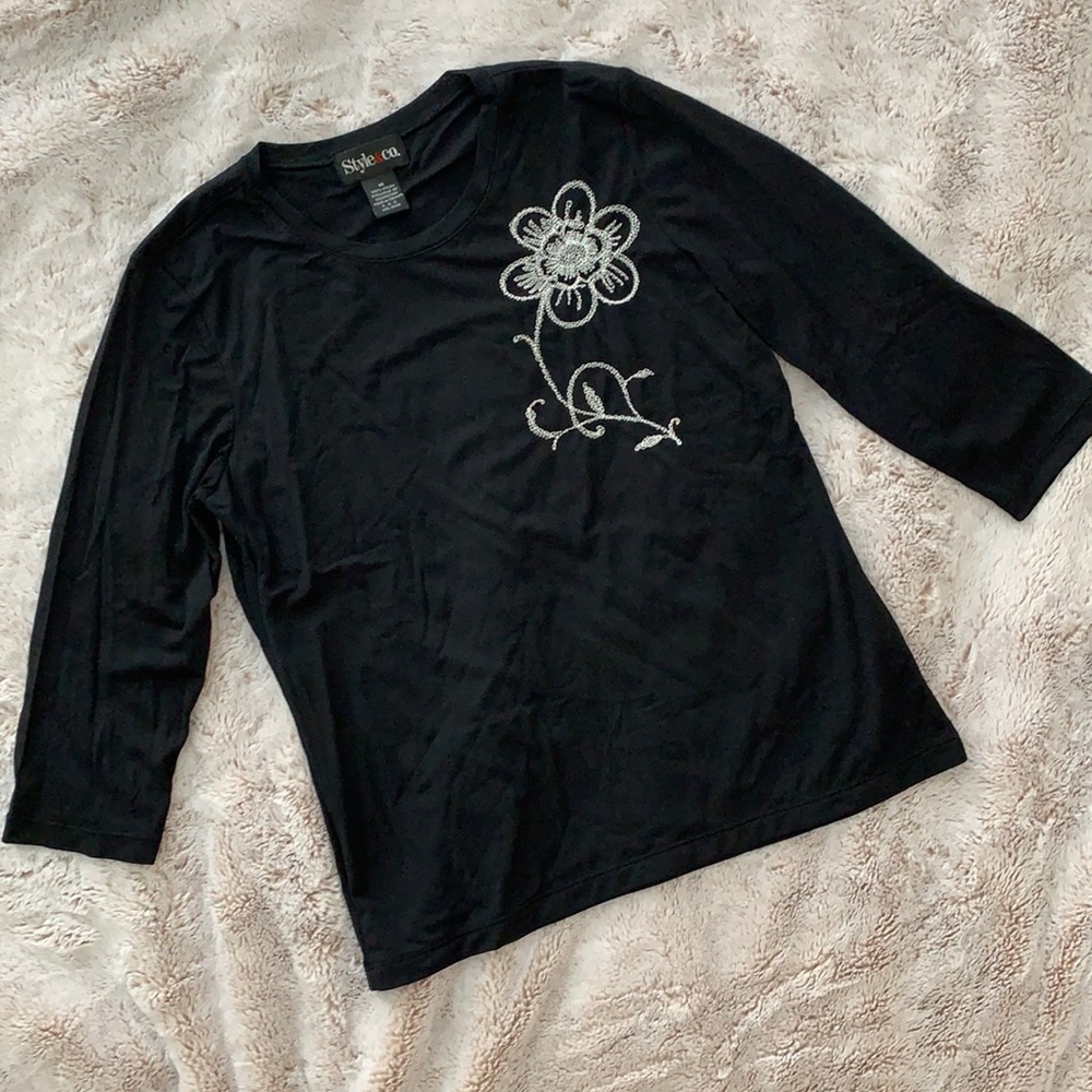 Style & Co embroidered top